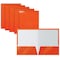 Better Office Products 2 Pocket Glossy Laminated Paper Folders Portfolio Letter Size, Orange, 25PK 80187 - alternate 1